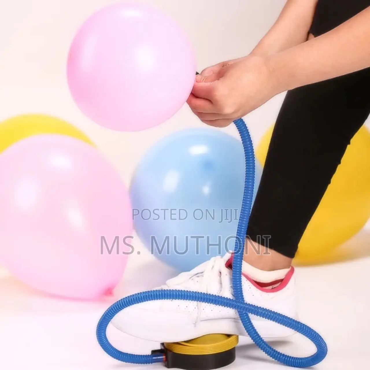 Manual Foot Pump for Beach Balls, Pool Floats, and Air Mattresses.
