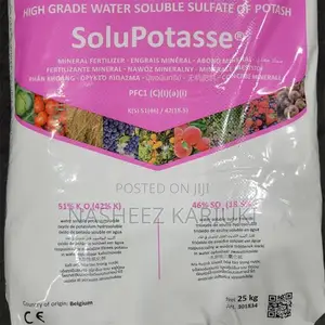 Solupotasse High-Grade Soluble Potassium Sulfate (0-0-51 + 18s) - 25kg