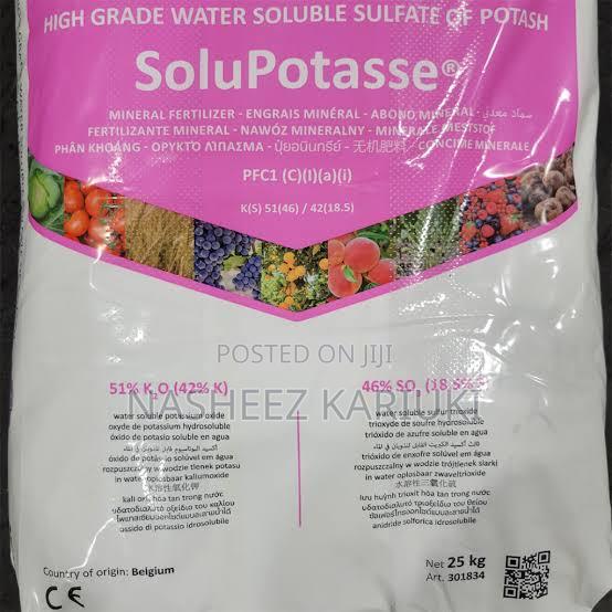Solupotasse High-Grade Soluble Potassium Sulfate (0-0-51 + 18s) - 25kg