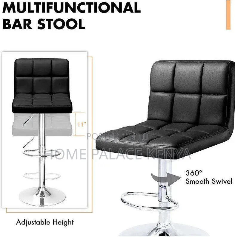 Bar Stool: Adjustable Height Bar Stool With Footrest