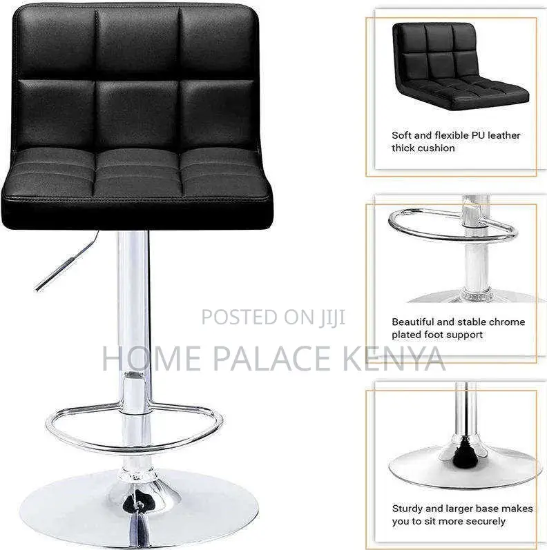 Bar Stool: Adjustable Height Bar Stool With Footrest