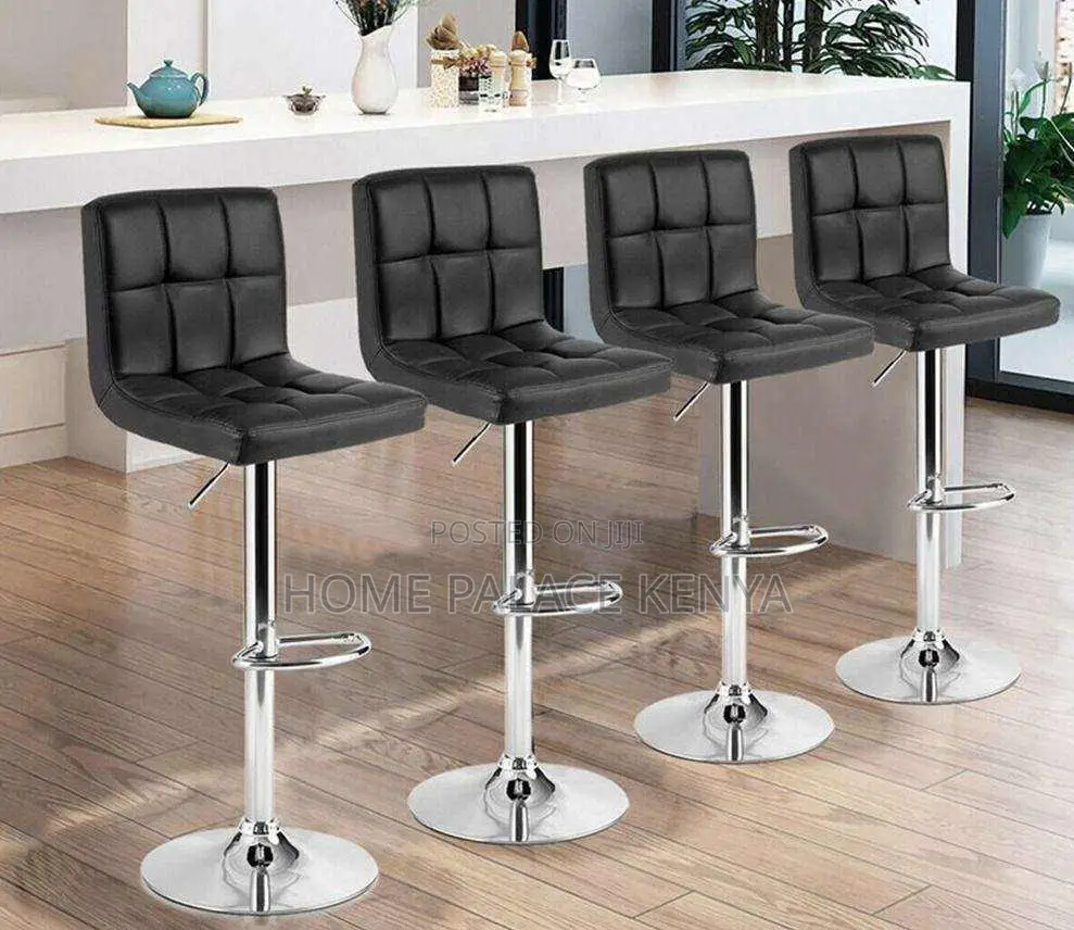 Bar Stool: Adjustable Height Bar Stool With Footrest
