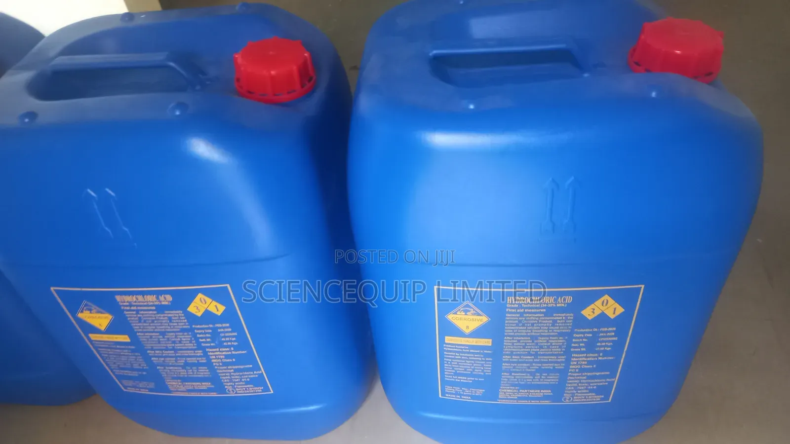 Hydrochloric Acid (Hcl) 34%–35% 40 Litres Jerrican