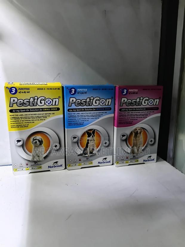 Pestigon Spot-on Pippete 0.67ml Small, 1.34ml Medium, 2.68ml Large Dog