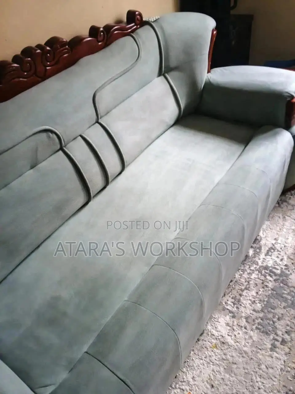 Grey Permanent Sofa Seat