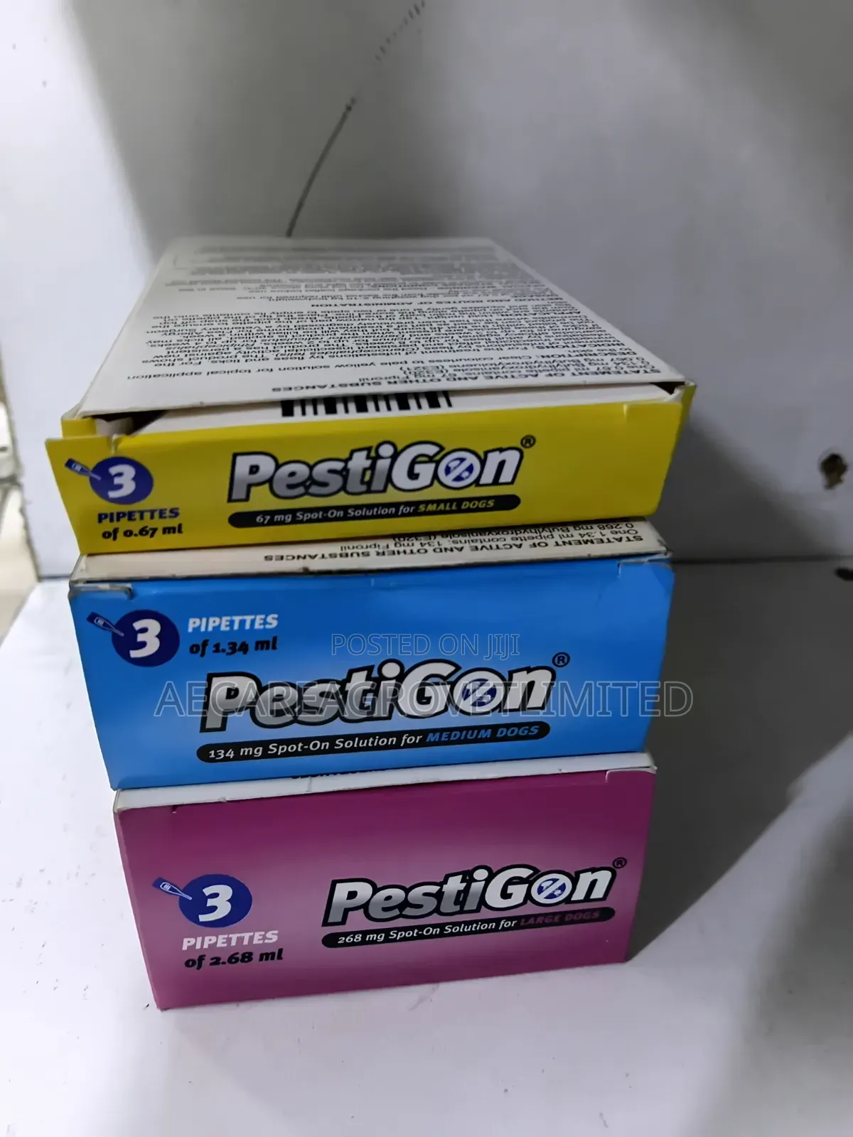 Pestigon Spot-on Pippete 0.67ml Small, 1.34ml Medium, 2.68ml Large Dog