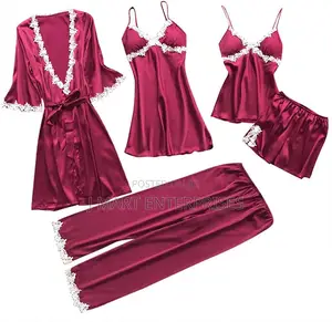 5pcs Pajamas Sets Women Pajama Beach Cover Ups