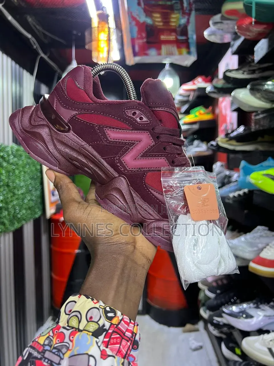 New Balance 9060 Maroon Sneakers