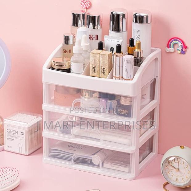 Makeup Organizer With 3 Drawers Storage for Cosmetic Display Cases