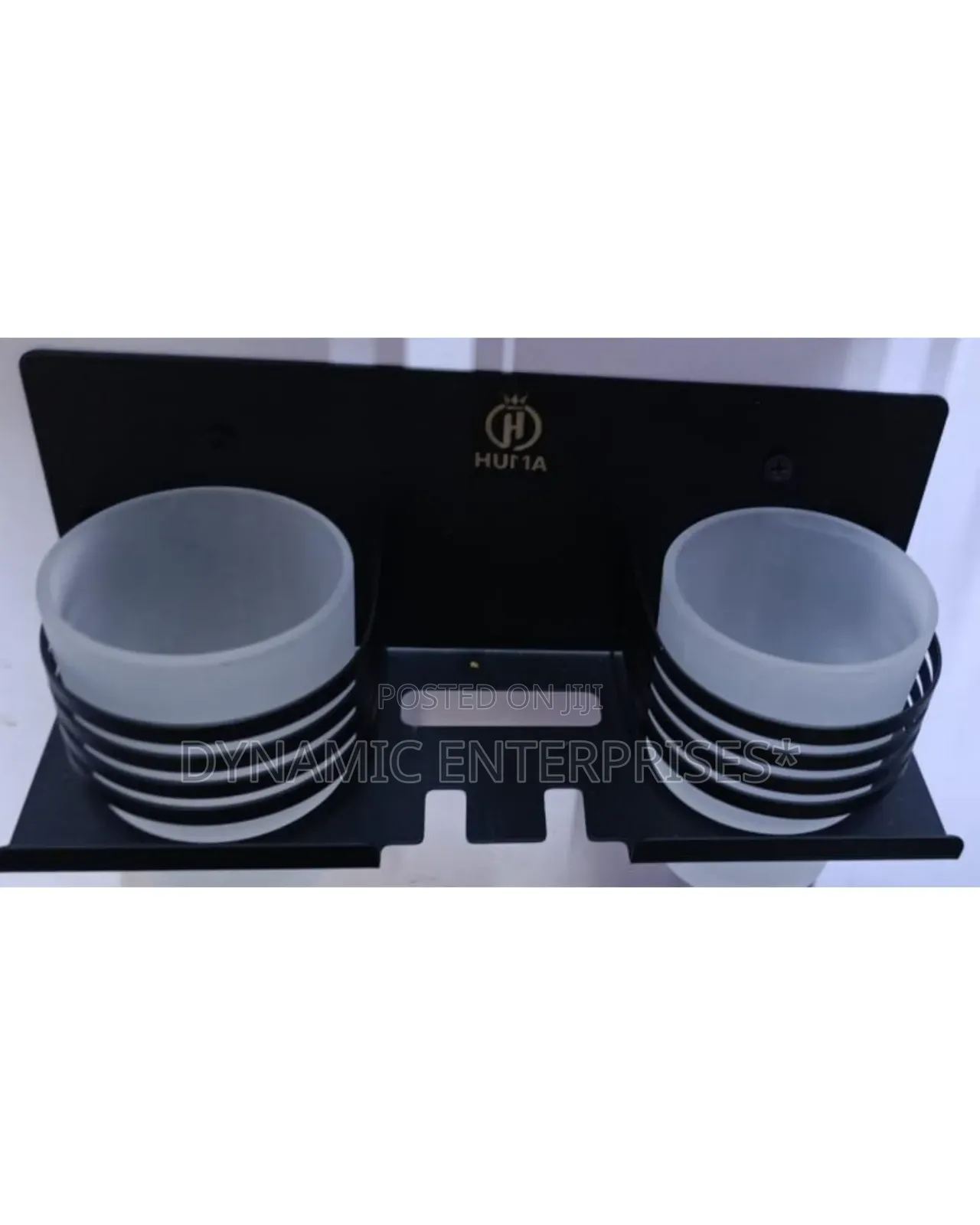 Double Glass Toothbrush Holder