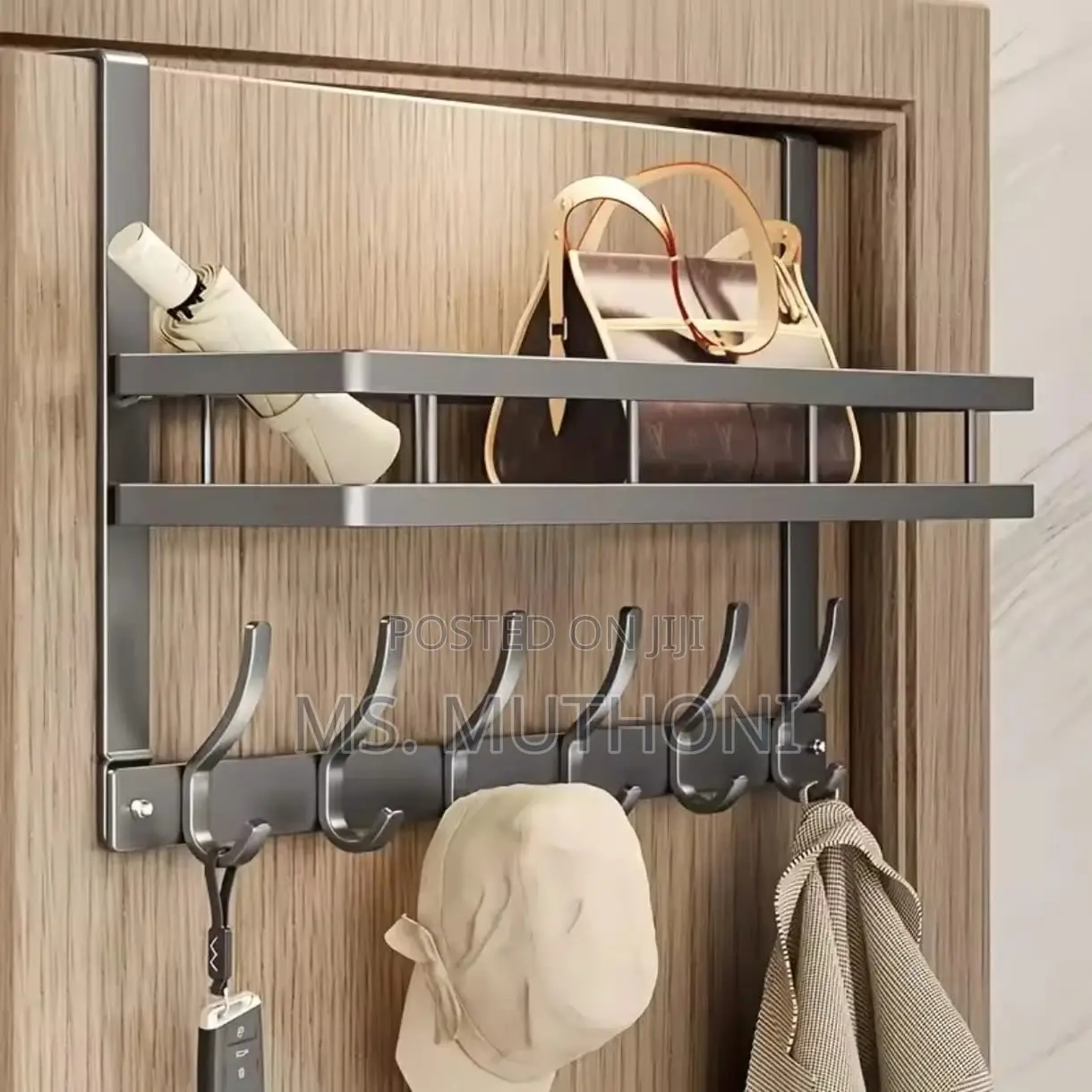 Over the Door Multipurpose Hanger With Hooks