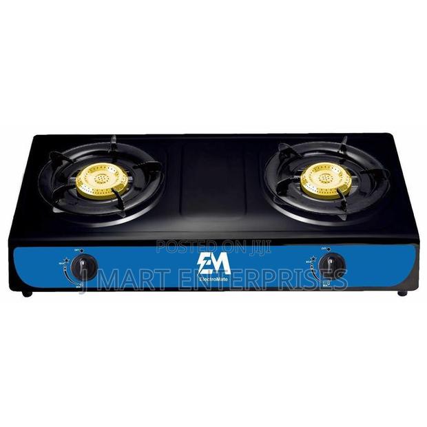 Electromate Table-Top Metallic Two-Burner Gas Cooker - thumbnail 2