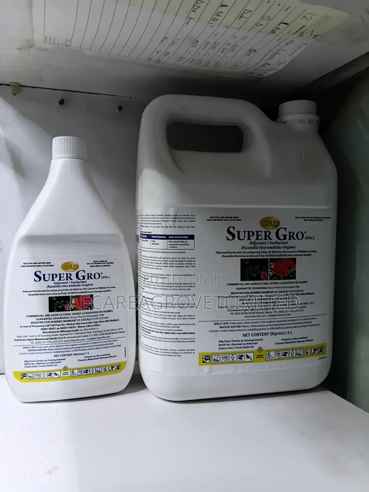 Super Gro Organic Fertilizer Adjuvant/Surfactant 20% 1l , 5 Litres