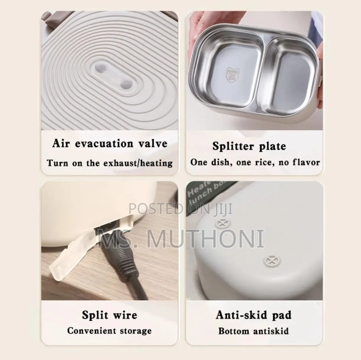 Insulated Stainless Steel Electric Portable Lunch Box