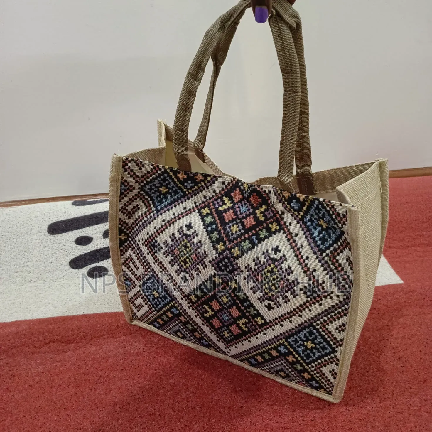 Geometric Print Pattern Tote Bag Size: 34cm*17cm*28cm R.T