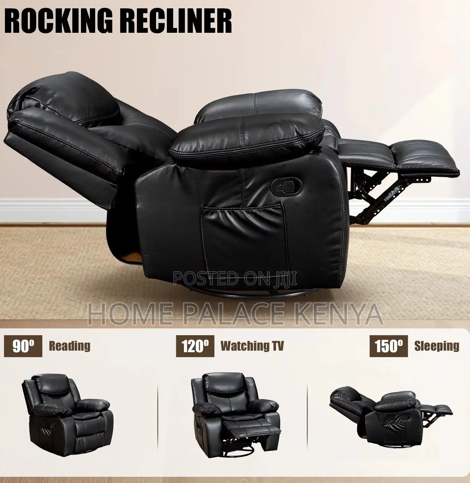 Recliner Sofa: Single Person Leather Reclining Chair