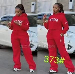 Heavy Home Branded Cropped Hoodie and Button-Side Sweatpants Set