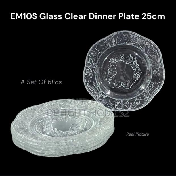 Em10s Glass Clear Dinner Plate –B