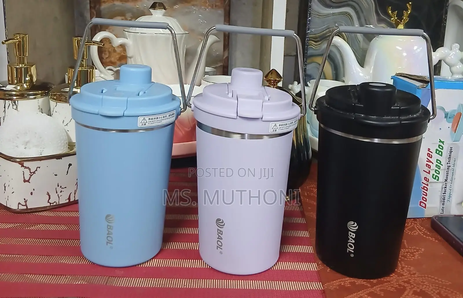Baol Stainless Steel Tumblers With a Handle for Convenient Carrying.