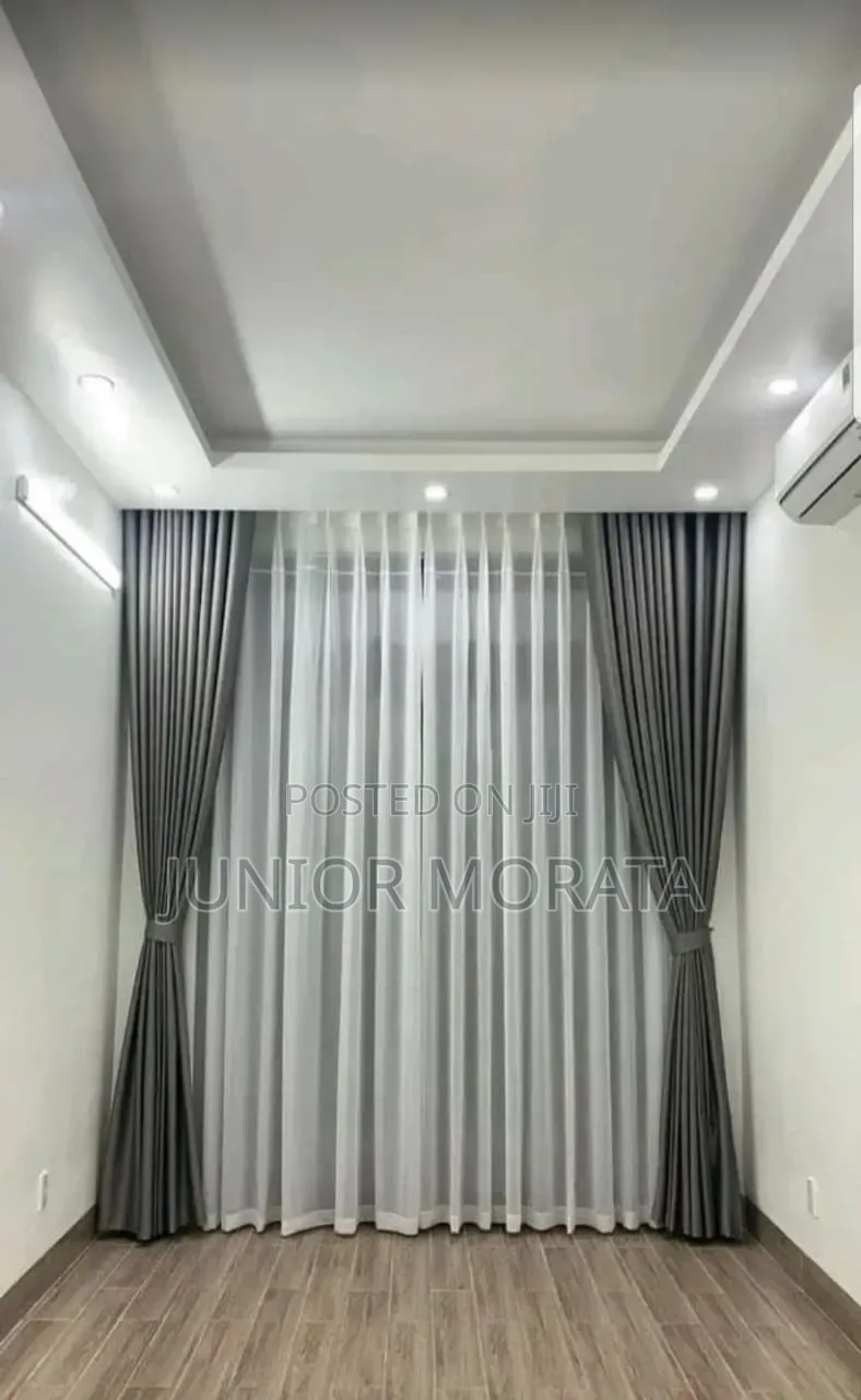 Grey Curtains and White Sheers