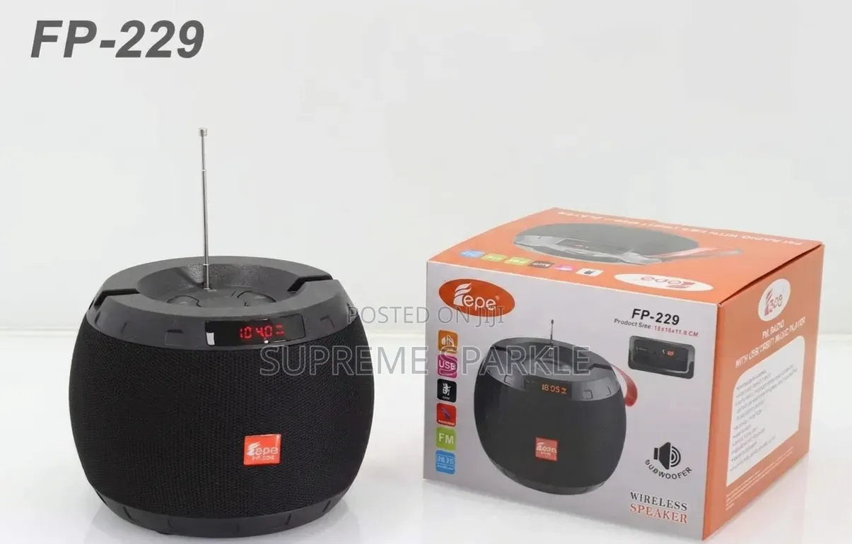 Fepe Fp-229 Portable Wireless Bluetooth Speaker.(With Display)