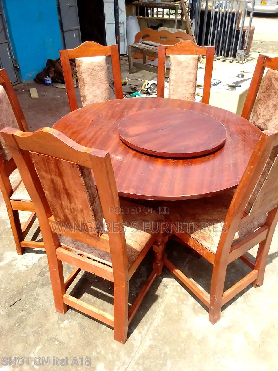 Brown Dining Table With Chairs