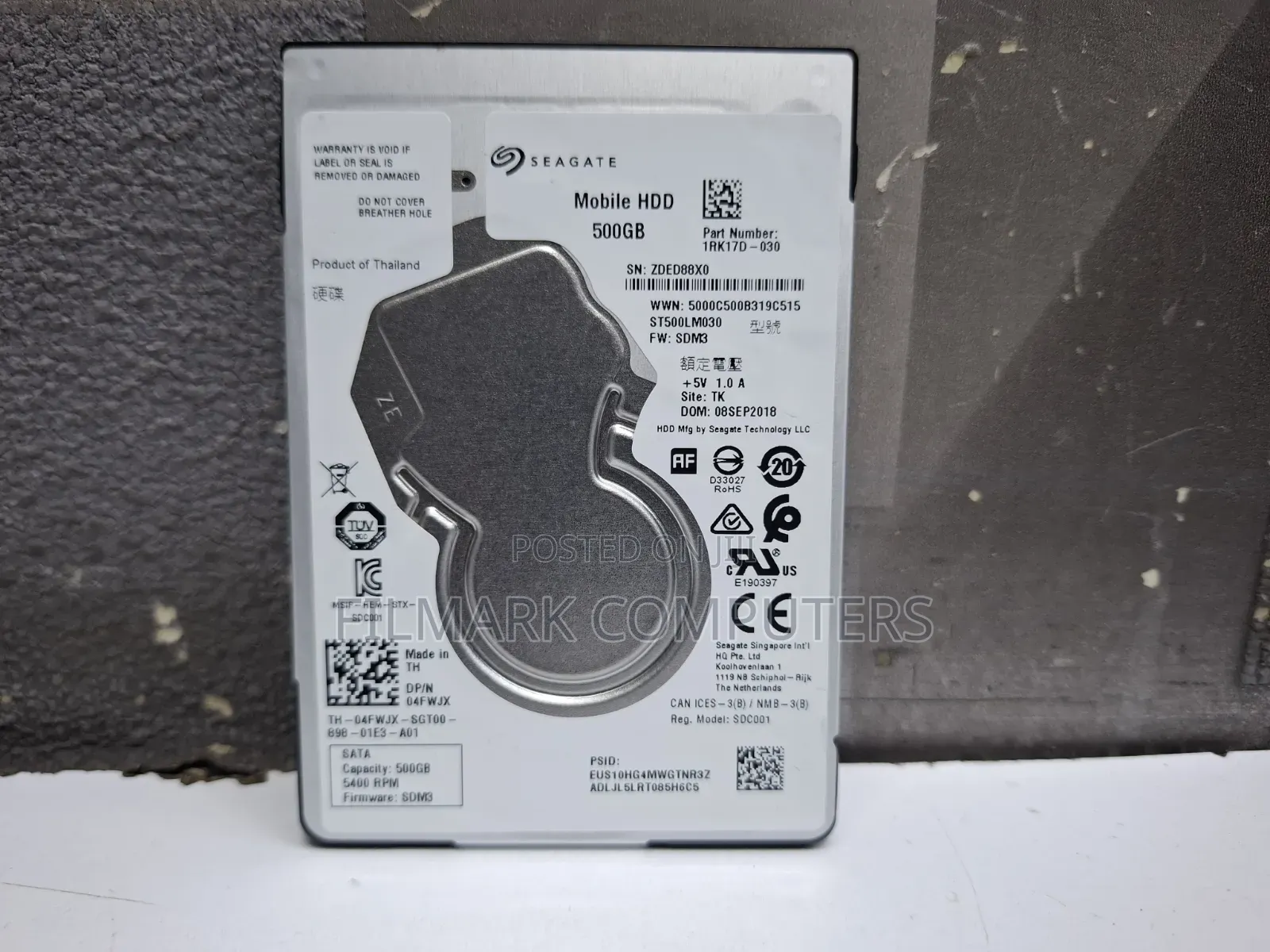 Seagate St500lm030 Pn 1rk17d-030 Fw Sdm2 Tk 500gb Sata 2.5 Hard Drive