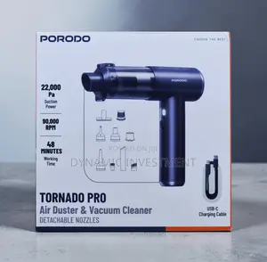 Porodo 9 in 1 Cordless Air Duster/Blower Vacuum Cleaner Car/Home