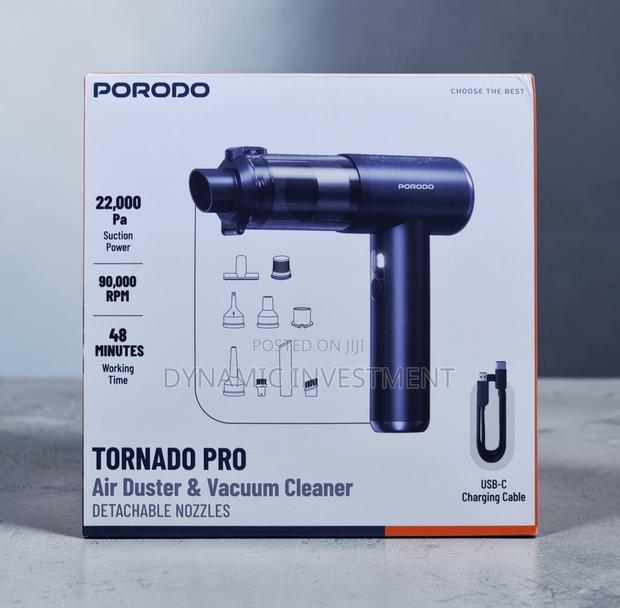 Porodo 9 in 1 Cordless Air Duster/Blower Vacuum Cleaner Car/Home