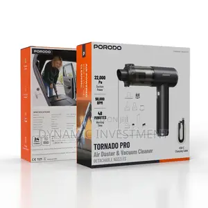 Porodo 9 in 1 Cordless Air Duster/Blower Vacuum Cleaner Car/Home