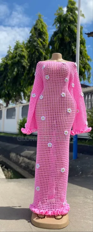 Crotcheted Mesh Dress