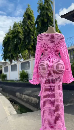 Crotcheted Mesh Dress