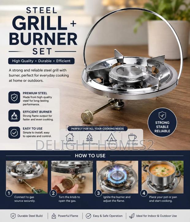Stainless Steel Grill Stand + Burner Set_b - main view