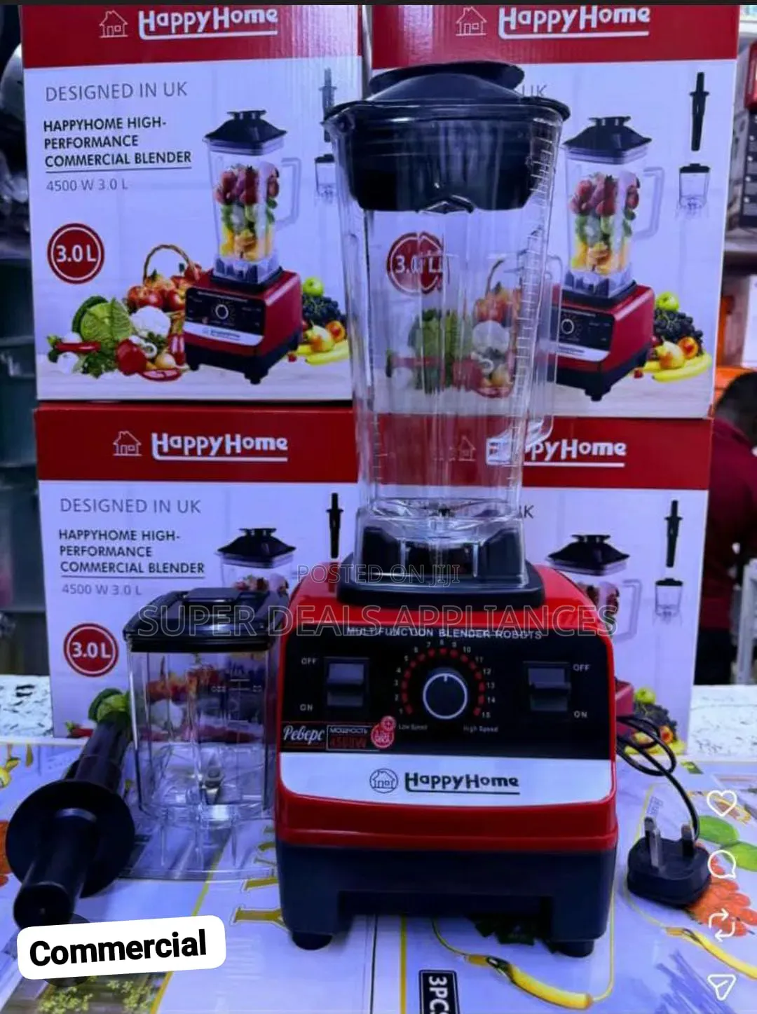 3.0 LTRS 4500watts Happy Home Commercial Blender