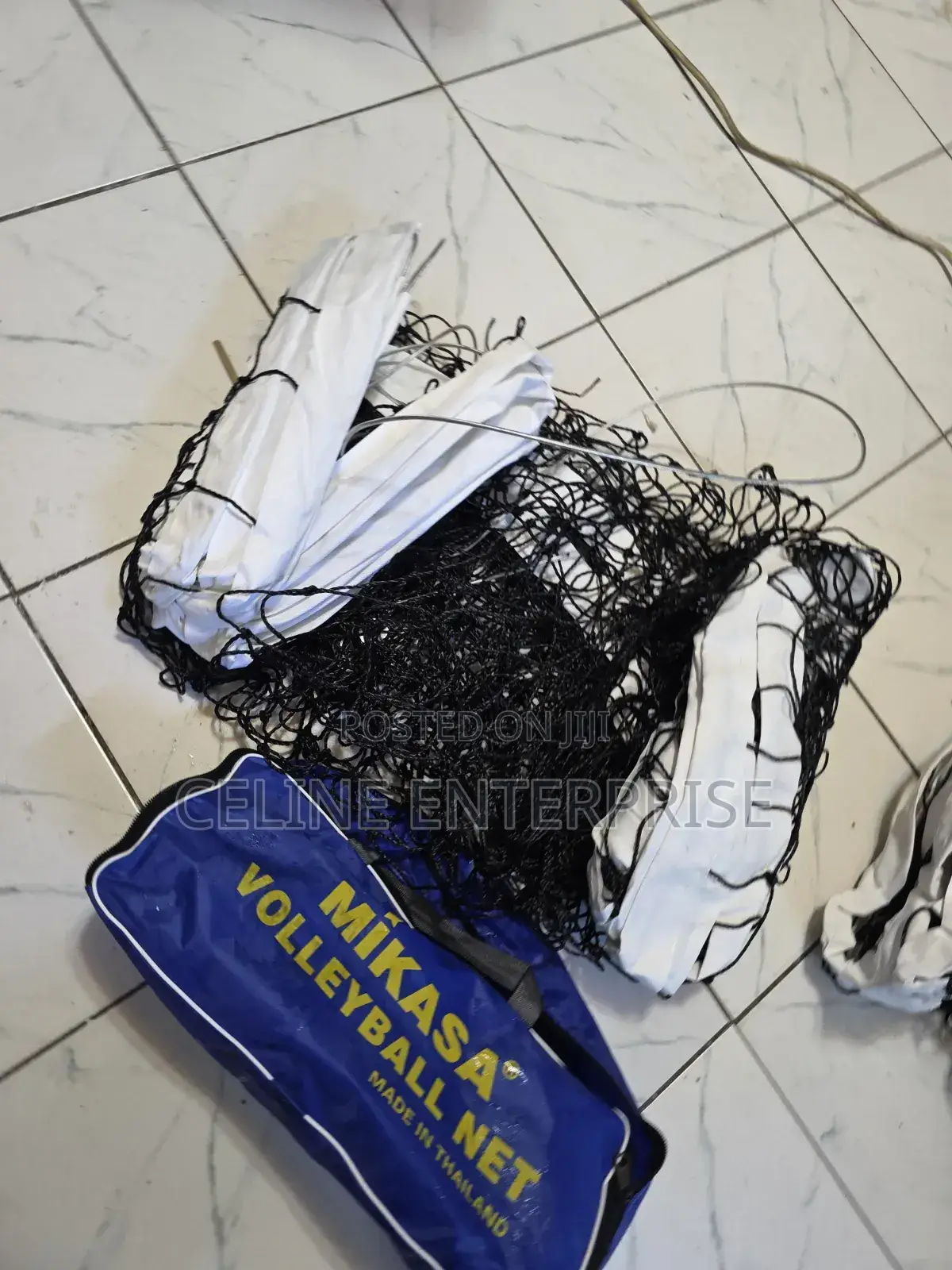 Mikasa Black Volleyball Net With Wire