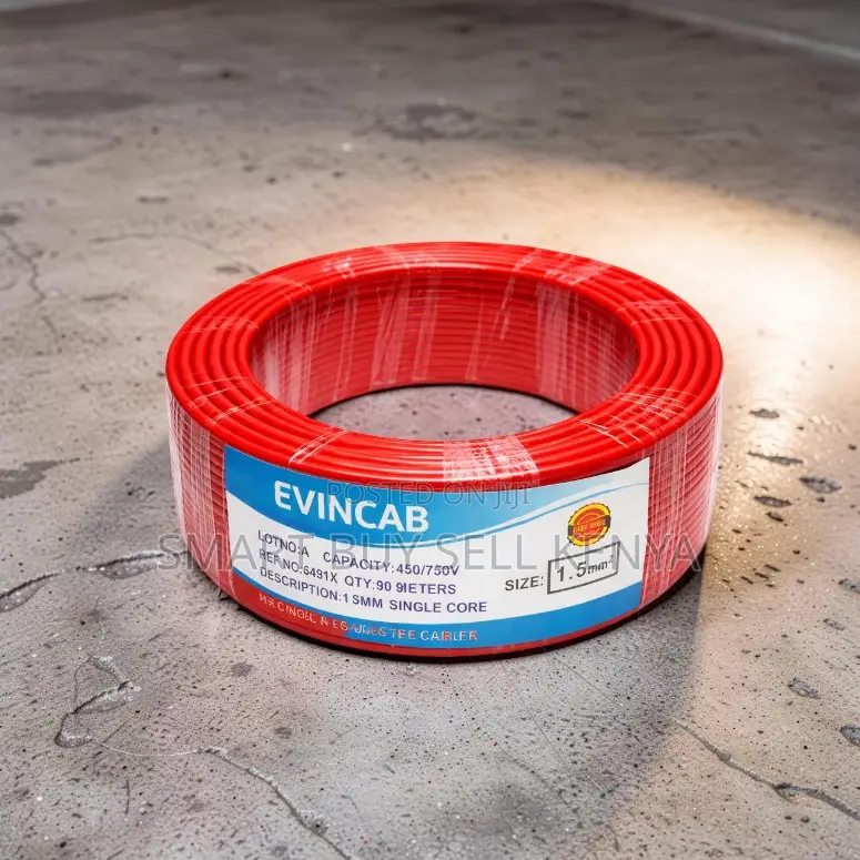 Evin 1.5mm Red Single Core Corrosion Resistant Electrical Wiring Cable