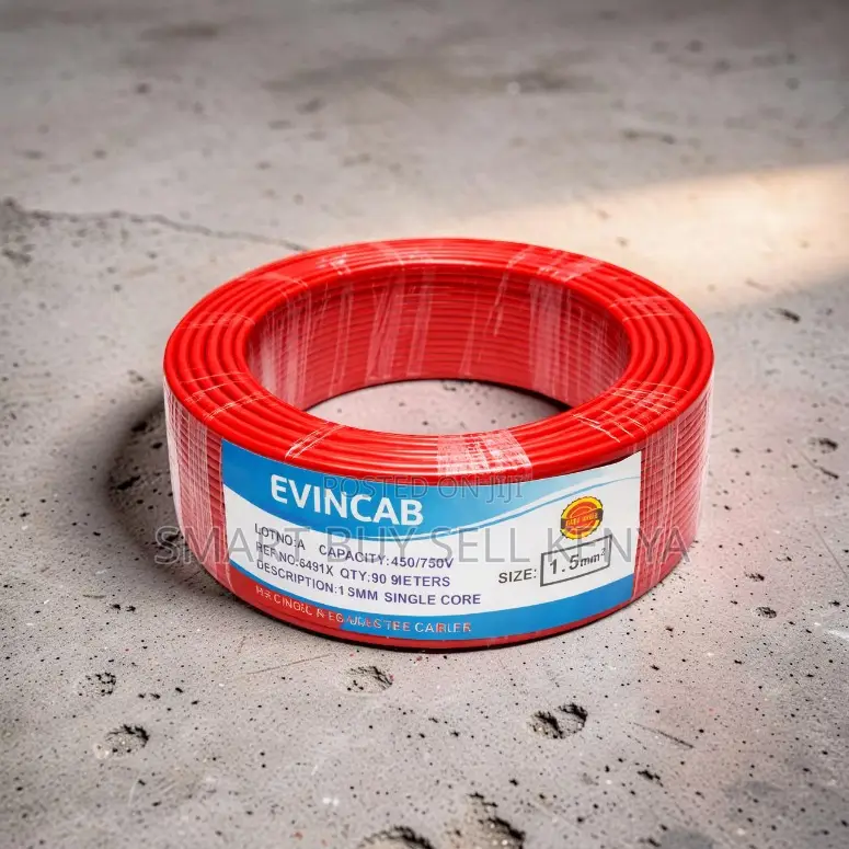 Evin 1.5mm Red Single Core Stable Performance Electrical Wiring Cable