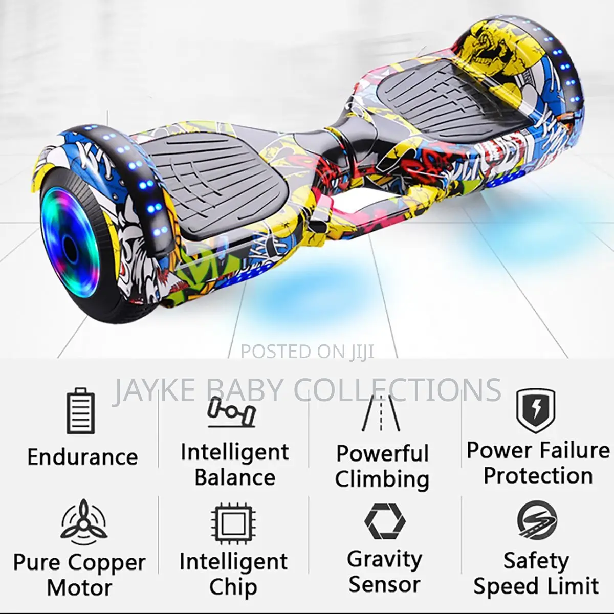 6.5” Hoverboard With Safety Gear – Fun Safe Kids Riding