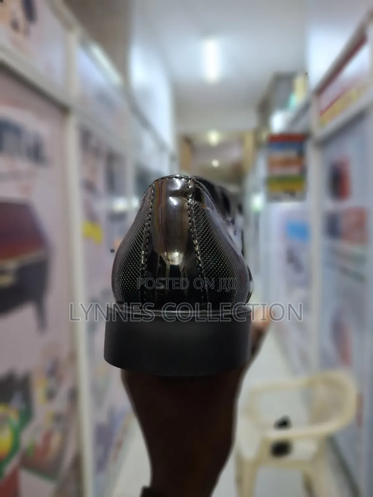 Men’S Black Wetlook Official Shoes