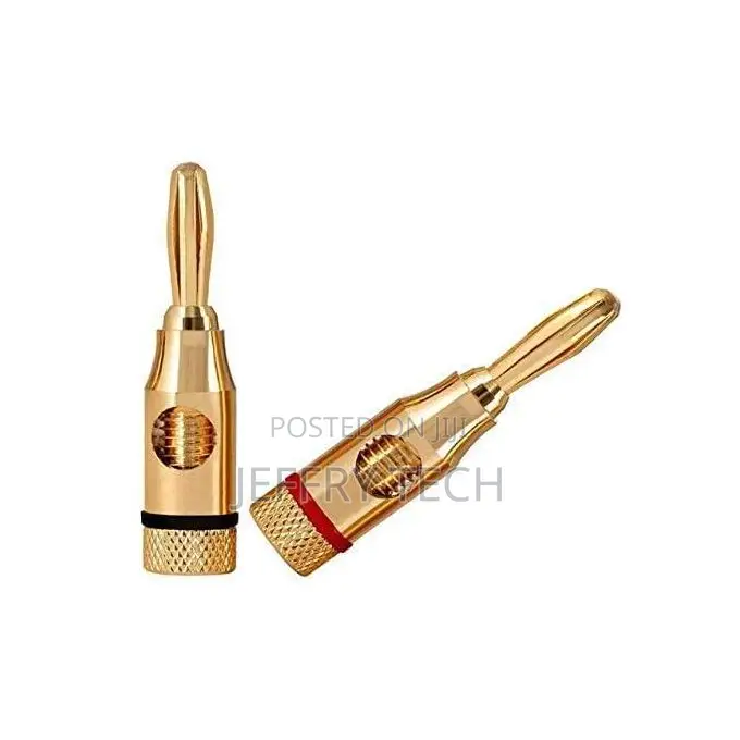 4 Pieces Banana Audio Connector Plug, Open Screw Type Used With Speake