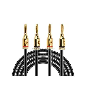 4 Pieces Banana Audio Connector Plug, Open Screw Type Used With Speake