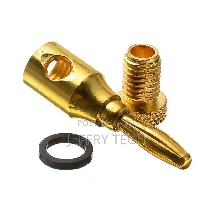 4 Pieces Banana Audio Connector Plug, Open Screw Type Used With Speake