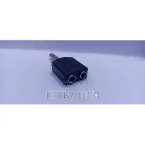 6.35mm Male to Dual 6.35mm Female Y Splitter Adapter - Black