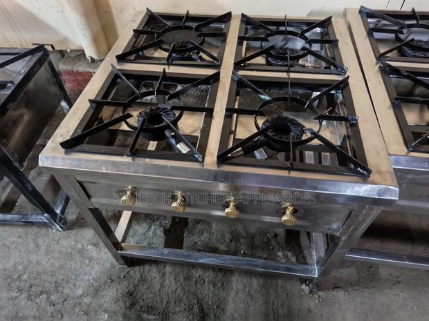 Stainless Steel 4-Burner Square Cooker