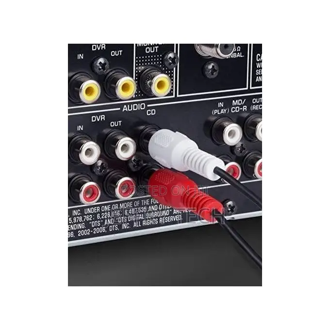 2 Rca Male Jack to 2 Rca Male Jack Audio Video Cable for Home Theater