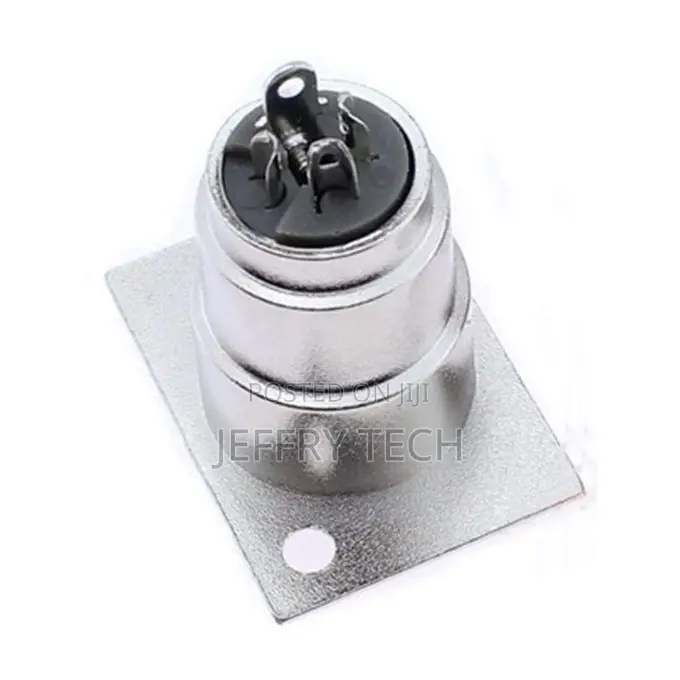 XLR 3-Pin Female Jack Socket Audio Connector Adapter - Silver (2 Pack)