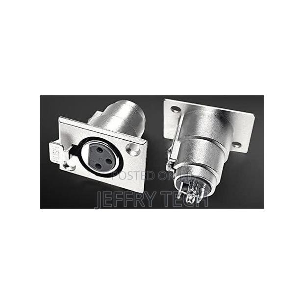 XLR 3-Pin Female Jack Socket Audio Connector Adapter - Silver (2 Pack) - thumbnail 3