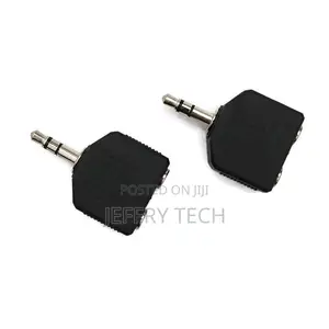 Dual Female Stereo Headphone Audio Connector- (Pack of 2)