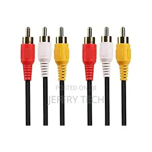 3 Rca Male to Male 3 Rca Audio Video Av Cable. Suitable . (10 Meter)