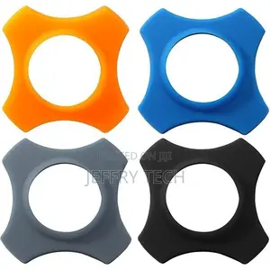 4 Pack Silicone Microphone Protection Rings - Anti-Rolling, Black